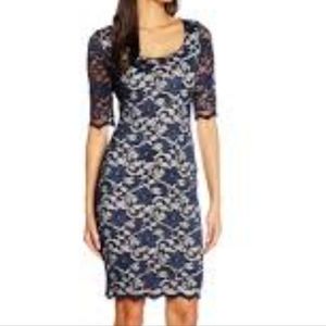 Belle Badgley Mishka Lace Overlay Bodycon Dress